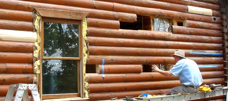 Log Home Repair Dewy Rose, Georgia